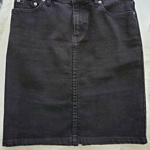 RLR Lauren Co. Black Denim Jean Skirt